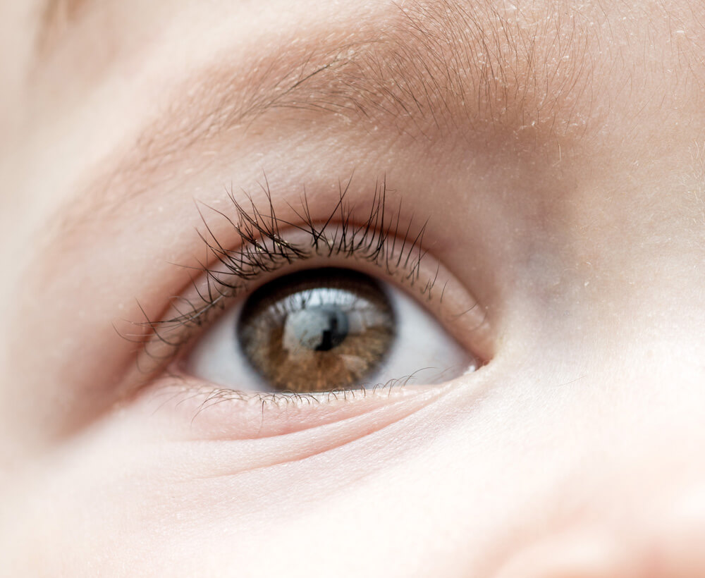 a young child's eye.